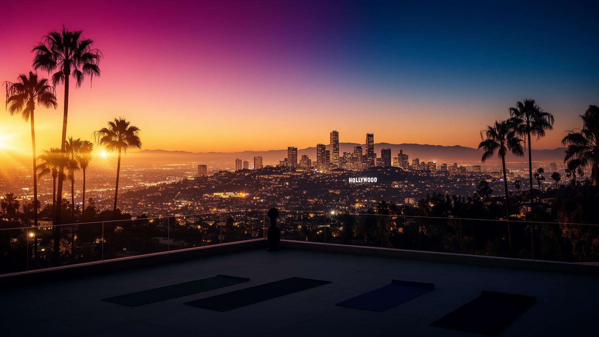 Hollywood Hills sunset